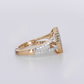 10k Solid Gold Baguette Diamond Heart Ring - 30380