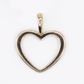 14k Solid Yellow Gold Lab VS Diamond Heart Pendant - 60582