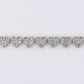 10k Solid Gold Diamond Baguette Cluster Hearts Bracelet - 20208