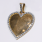10k Gold Diamond Heart Picture Pendant - 60666