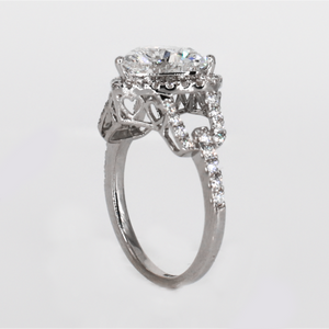 14k Solid Gold Lab Diamond Brilliant Heart Ring - 30342