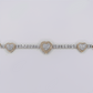 10k Gold Diamond Heart Tennis Bracelet - 20244