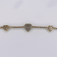 10k Gold Diamond Heart Tennis Bracelet - 20244