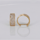 14k Solid Gold Diamond 15mm Hoop Earrings - 50304