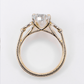 14k Solid Gold Lab Diamond Horse Ring - 30387