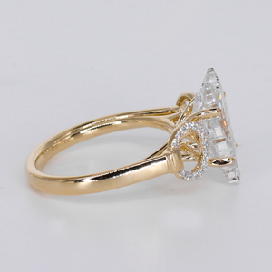 14k Solid Gold Lab Diamond Horse Ring - 30387