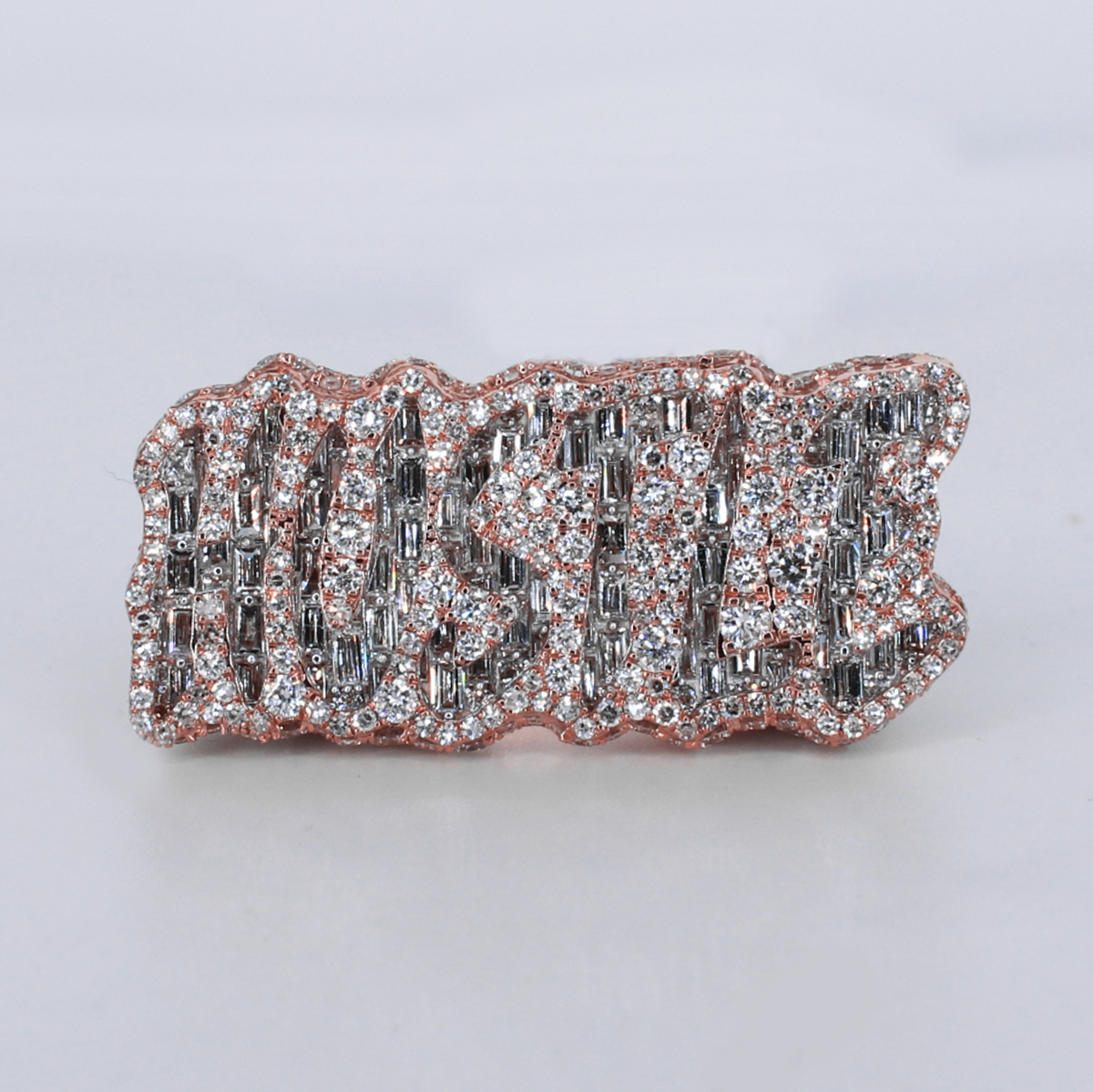 10k Solid Gold Custom Hustle Lab Diamond Ring - 30398
