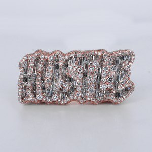 10k Solid Gold Custom Hustle Lab Diamond Ring - 30398
