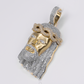 10k Gold Diamond Jesus Head Pendant - 60623