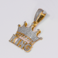10k Gold Diamond King Crown Pendant - 60624