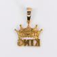 10k Gold Diamond King Crown Pendant - 60624