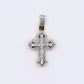 10k Solid Gold Diamond 3D Cross Pendant & Chain Set - 60555