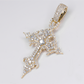 10k Gold Diamond Cathedral Cross Pendant - 60613