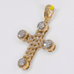 10k Gold Diamond Cross Pendant - 60636