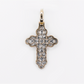 10k Solid White Gold Lab Diamond Cross Pendant - 60581