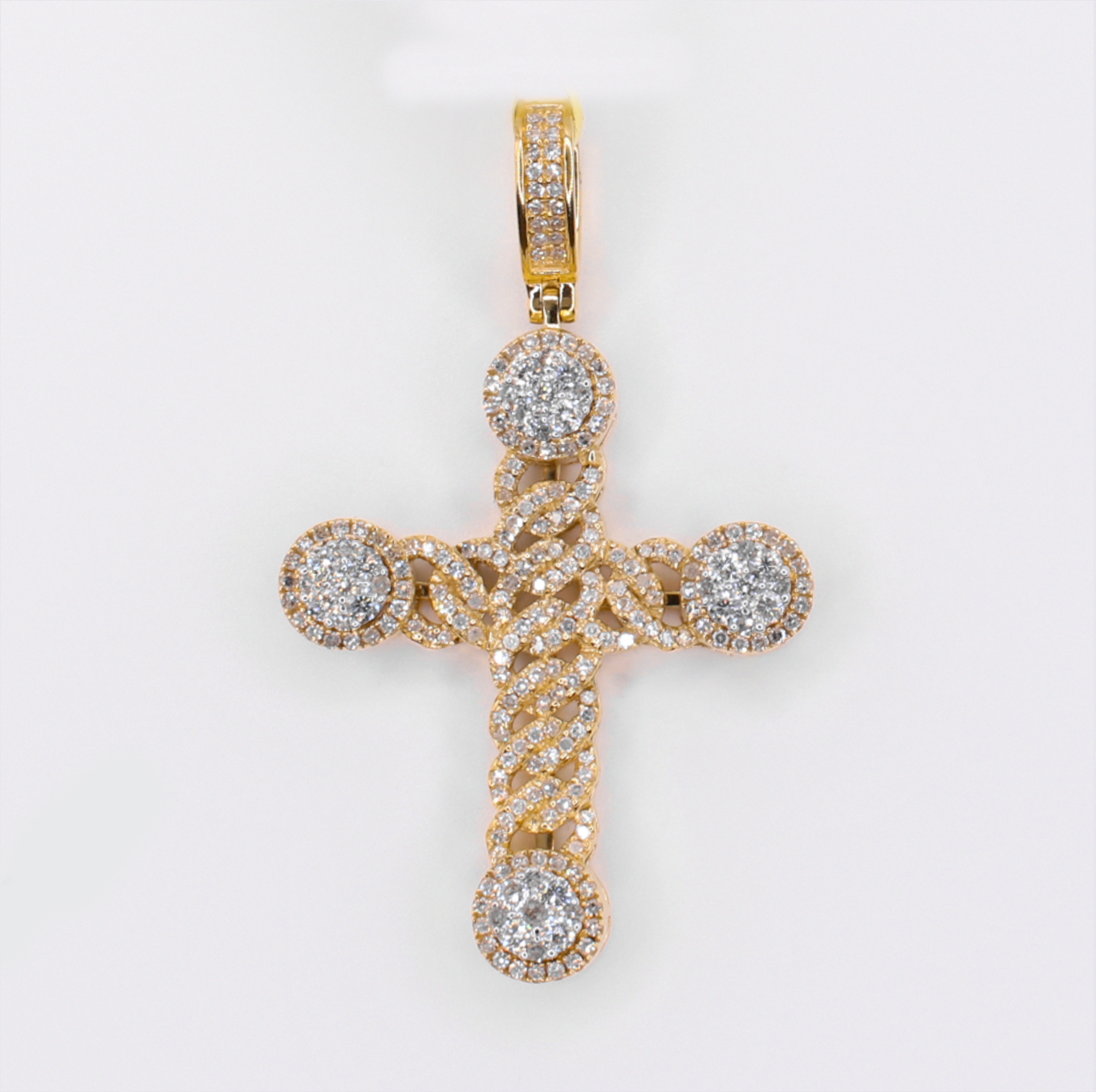 10k Gold Diamond Cross Pendant - 60636