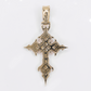 10k Gold Diamond Cathedral Cross Pendant - 60613