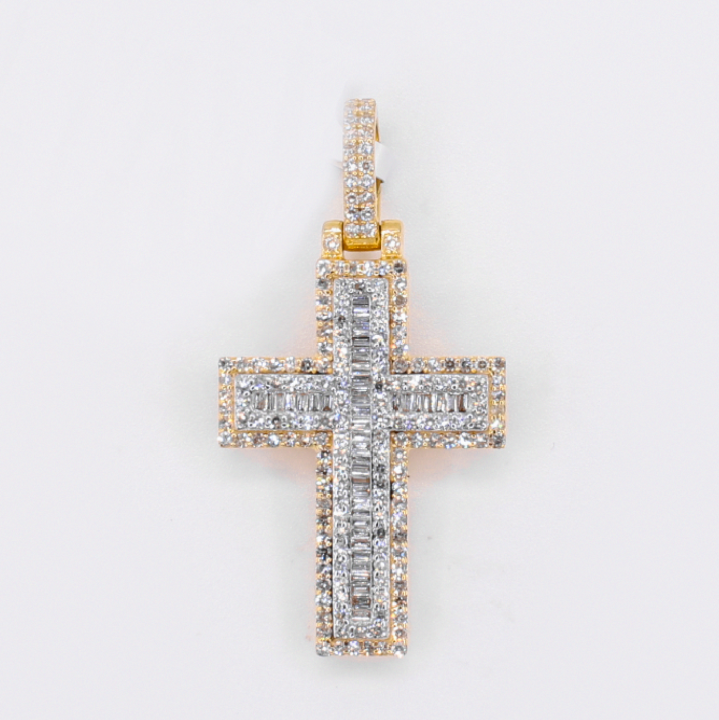 10k Gold Diamond Cross Pendant - 60632