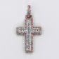 10k Gold Baguette Diamond Cross Pendant - 60657