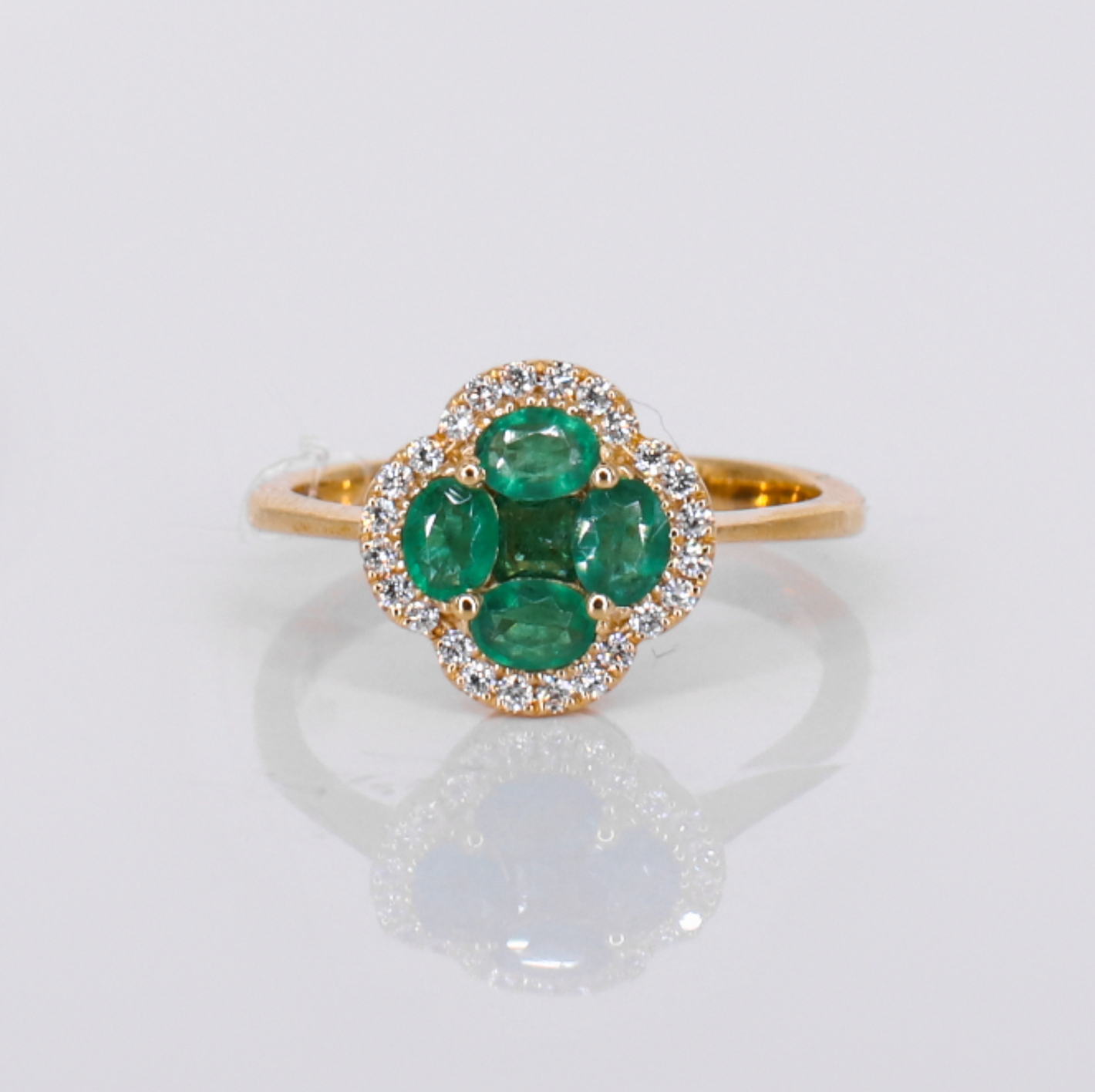 18k Solid Gold Diamond & Ruby Ring - 30370