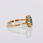 18k Solid Gold Diamond & Ruby Ring - 30370