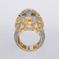 10k Solid Gold Lab Diamond Royal Lion Men's Ring - 30354