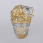 10k Solid Gold Lab Diamond Royal Lion Men's Ring - 30354