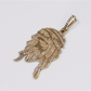 10k Solid Gold Diamond Jesus Pendant - 60603