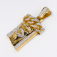 14k Solid Gold Diamond Jesus Head - 60598