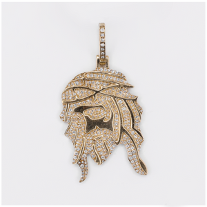 10k Solid Gold Diamond Jesus Pendant - 60603