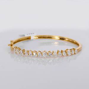 14k Gold Diamond Bangle - 20229