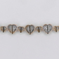 10k Gold Diamond Heart Tennis Bracelet - 20246