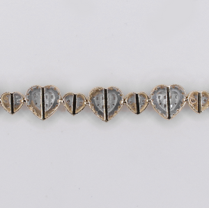 10k Gold Diamond Heart Tennis Bracelet - 20246