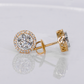 14k Solid Gold 10mm VS Diamond Earrings - 50325