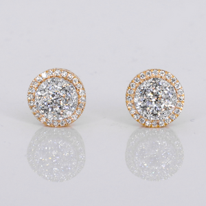 14k Solid Gold 10mm VS Diamond Earrings - 50325