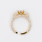 14k Solid Gold Lab Diamond Pear Cut Engagement Ring - 30366