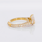 14k Solid Gold Lab Diamond Pear Cut Engagement Ring - 30366