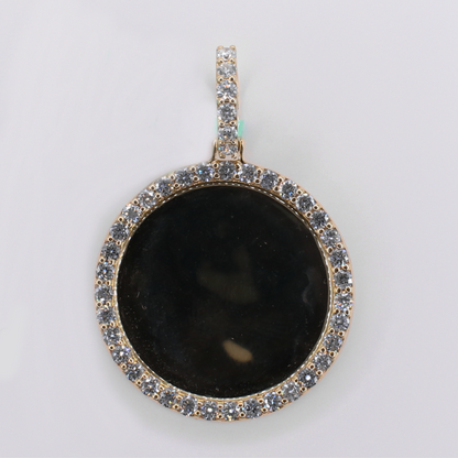 10k Solid Gold Lab Diamond Picture Pendant - 60642
