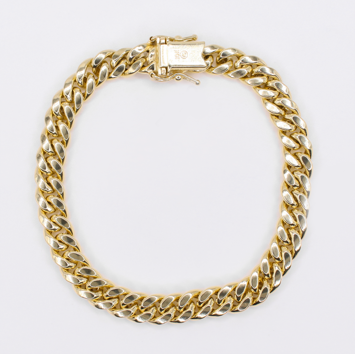 10k Gold 7mm Cuban Bracelet - 20235