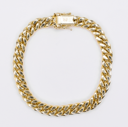 10k Gold 7mm Cuban Bracelet - 20235