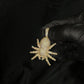14k Solid Gold Diamond Spider Pendant - 60536