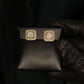 14k Solid Gold 15mm Diamond Square Earrings - 50323