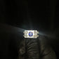 14k Solid White Gold Diamond Sapphire Ring - 30069