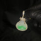 10k Solid Gold Diamond Jade Crowned Buddha Pendant - 60550