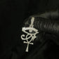 14k Solid Gold Diamond Eye of Horus Ankh Pendant - 60607