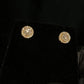 14k Solid Gold Diamond 7.5mm Cluster Earrings - 50335