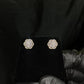 10k Solid Gold VS Diamond 10mm Halo Flower Earrings - 50286