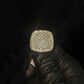 10k Solid Gold Lab Diamond Square Ring - 30383
