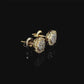 14k Solid Gold 13mm VVS/VS1 Diamond XL 3D Cake Earrings - 50087