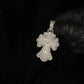 14k Solid White Gold Diamond Divine Radiance Cross - 60578
